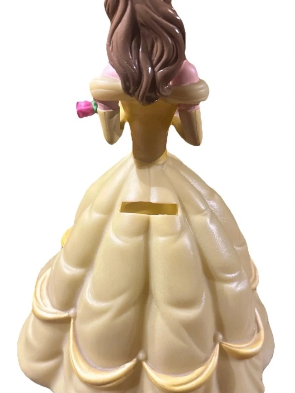 Belle Vinyl Coin Bank Disney Beauty & the Beast Movie Yellow Dress w/Rose 10